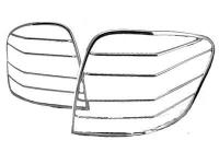 Mercedes-Benz W164 ML (05-) рамки хромированные на задние фонари, комплект 2 шт.