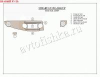 Subaru Lucra (10-) декоративные накладки под дерево или карбон (отделка салона), базовый набор, 2DIN магнитола , правый руль